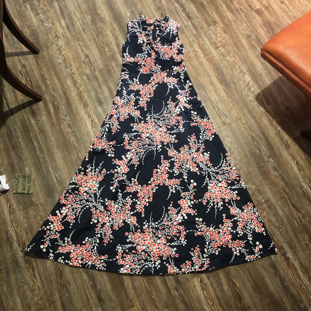Vintage handmade maxi dress floral small
